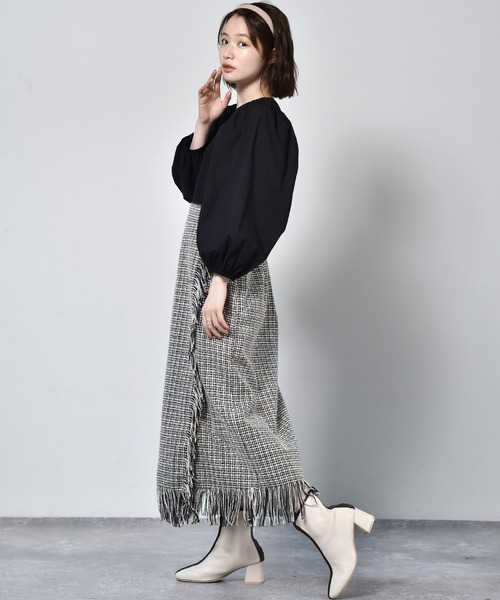 RETRO GIRL（レトロガール）の「ラップツイードスカート（スカート・レディース・ブラウン系その他/ブラック系その他・FREE）」の12枚目の写真