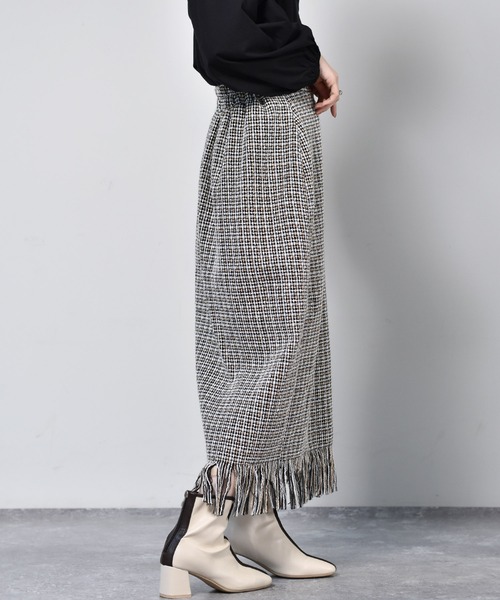 RETRO GIRL（レトロガール）の「ラップツイードスカート（スカート・レディース・ブラウン系その他/ブラック系その他・FREE）」の4枚目の写真