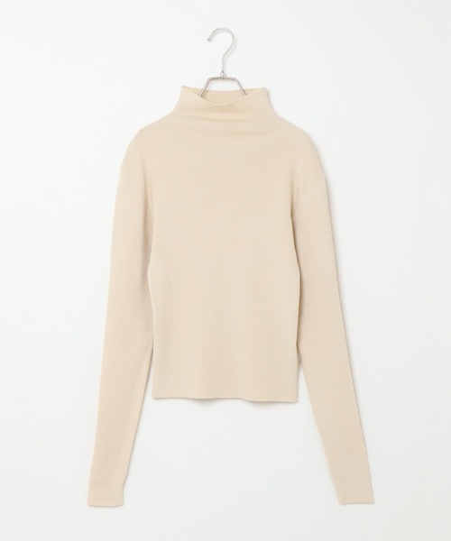 notch.（ノッチ）の「リブタートルネックプルオーバー（ニット/セーター・レディース・グリーン/オフホワイト/ブラック/ベージュ・M）」の2枚目の写真