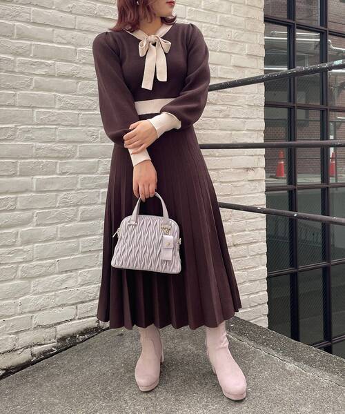 クラシックボウタイニットワンピース ワンピース Majestic Legon マジェスティックレゴン のファッション通販 Zozotown