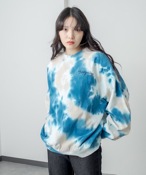 RASVOA(ラスボア)の「タイダイスウェット(スウェット・レディース・ブラック/ブルー・FREE)」の7枚目の写真