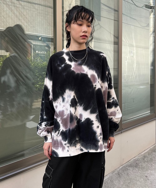 RASVOA(ラスボア)の「タイダイスウェット(スウェット・レディース・ブラック/ブルー・FREE)」の16枚目の写真