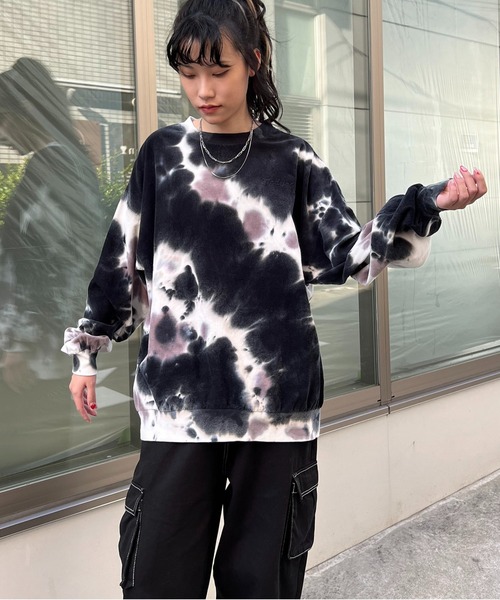 RASVOA(ラスボア)の「タイダイスウェット(スウェット・レディース・ブラック/ブルー・FREE)」の14枚目の写真