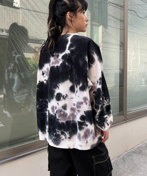 RASVOA(ラスボア)の「タイダイスウェット(スウェット・レディース・ブラック/ブルー・FREE)」の10枚目の写真