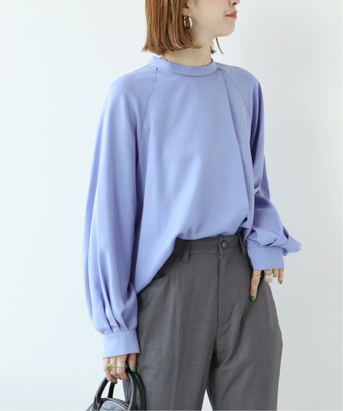 Simplicite(サンプリシテ)の「フロントタック ラップブラウス◆(Tシャツ/カットソー・レディース・ブラウン/ブルー・FREE)」の9枚目の写真