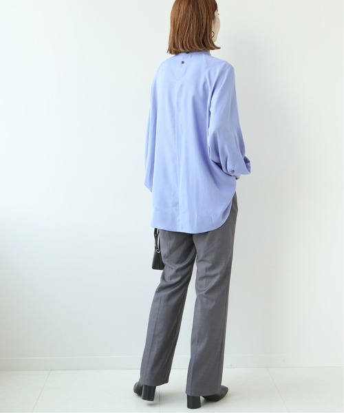 Simplicite(サンプリシテ)の「フロントタック ラップブラウス◆(Tシャツ/カットソー・レディース・ブラウン/ブルー・FREE)」の13枚目の写真