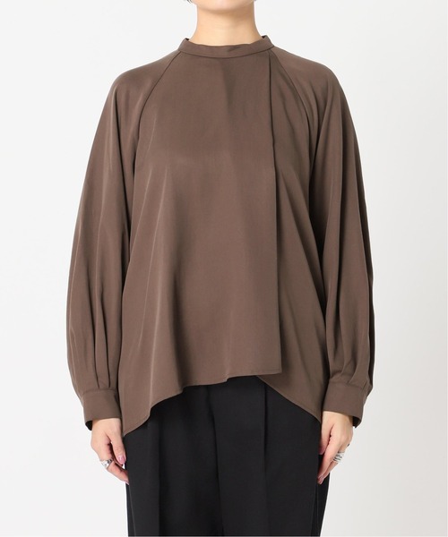 Simplicite(サンプリシテ)の「フロントタック ラップブラウス◆(Tシャツ/カットソー・レディース・ブラウン/ブルー・FREE)」の19枚目の写真