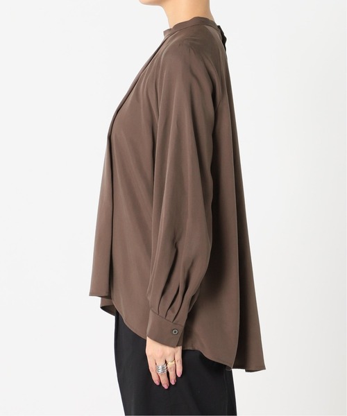 Simplicite(サンプリシテ)の「フロントタック ラップブラウス◆(Tシャツ/カットソー・レディース・ブラウン/ブルー・FREE)」の10枚目の写真