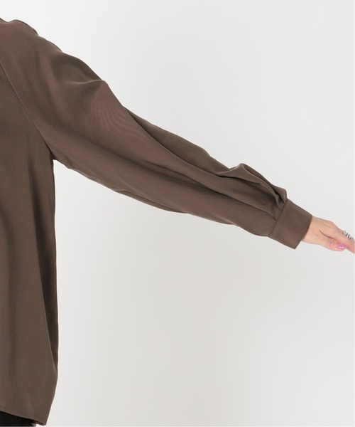 Simplicite(サンプリシテ)の「フロントタック ラップブラウス◆(Tシャツ/カットソー・レディース・ブラウン/ブルー・FREE)」の14枚目の写真