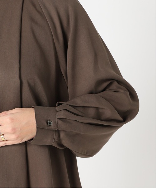 Simplicite(サンプリシテ)の「フロントタック ラップブラウス◆(Tシャツ/カットソー・レディース・ブラウン/ブルー・FREE)」の5枚目の写真