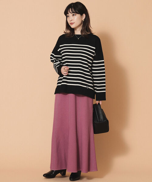 Ray BEAMS(レイビームス)の「Ray BEAMS / 配色 ステッチ マーメイド スカート(スカート・レディース・ブラック/レッド系その他・1/0)」の15枚目の写真