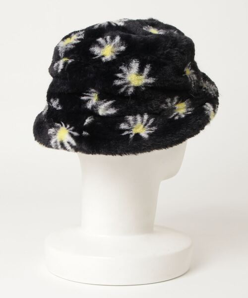 WC(ダブル シー)の「フラワーフェイクファーハット(ハット・レディース・ブラック/グリーン/ホワイト/オレンジ・FREE)」の5枚目の写真