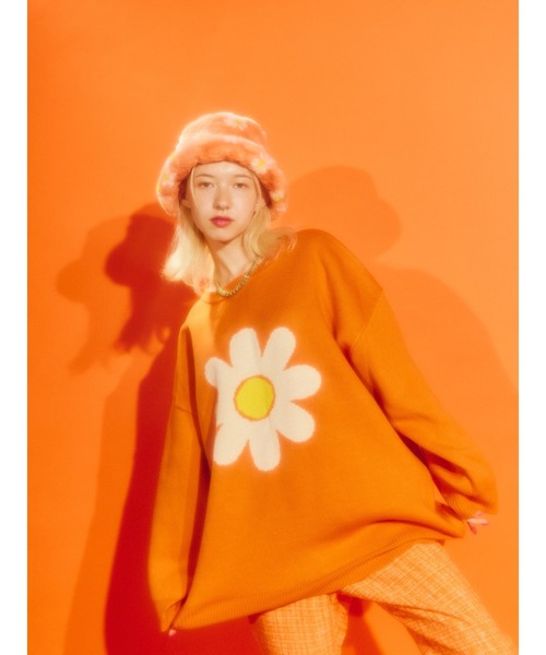 WC(ダブル シー)の「フラワーフェイクファーハット(ハット・レディース・ブラック/グリーン/ホワイト/オレンジ・FREE)」の15枚目の写真