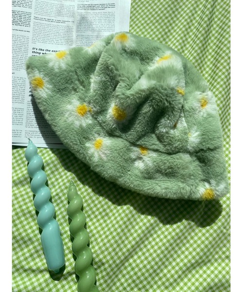 WC(ダブル シー)の「フラワーフェイクファーハット(ハット・レディース・ブラック/グリーン/ホワイト/オレンジ・FREE)」の20枚目の写真