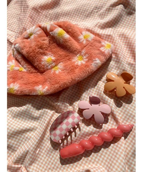 WC(ダブル シー)の「フラワーフェイクファーハット(ハット・レディース・ブラック/グリーン/ホワイト/オレンジ・FREE)」の21枚目の写真