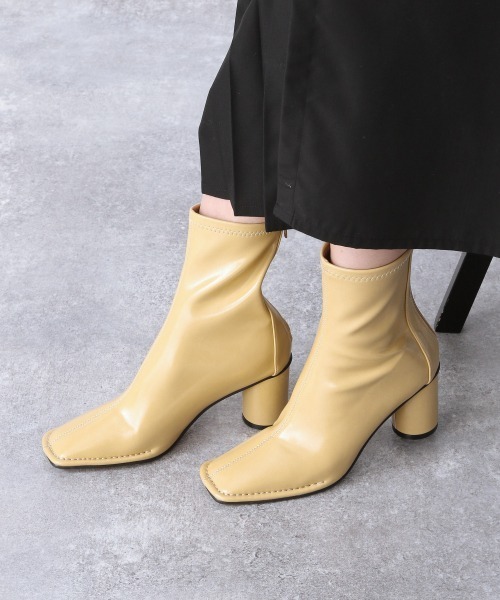 JEANASIS（ジーナシス）の「ストレッチモカシンブーツ/237337（ブーツ・レディース・ブラック/イエロー系その他/ホワイト・LARGE/MEDIUM）」の7枚目の写真
