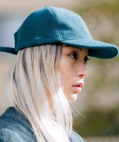 LACOSTE（ラコステ）の「LACOSTE/ラコステ ウールキャップ（キャップ・メンズ・オフホワイト/グリーン・FREE）」の2枚目の写真