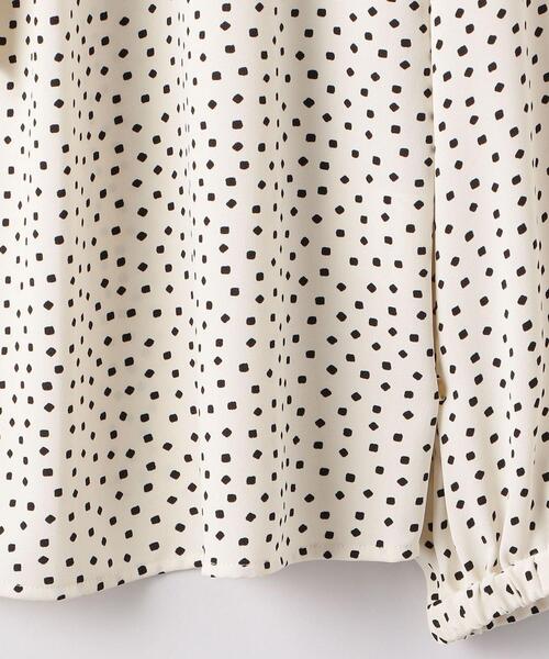 green label relaxing（グリーンレーベルリラクシング）の「ボウタイ バック ギャザー ロングスリーブ ブラウス ドット（シャツ/ブラウス・レディース・オフホワイト/ブラック/その他1/ベージュ・FREE）」の20枚目の写真