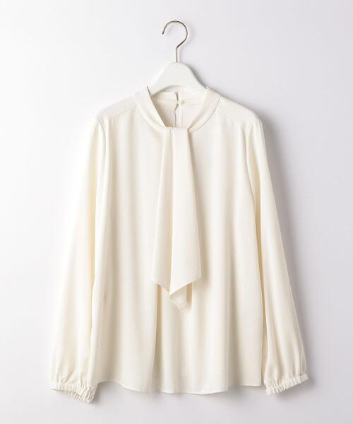 green label relaxing（グリーンレーベルリラクシング）の「ボウタイ バック ギャザー ロングスリーブ ブラウス ドット（シャツ/ブラウス・レディース・オフホワイト/ブラック/その他1/ベージュ・FREE）」の22枚目の写真