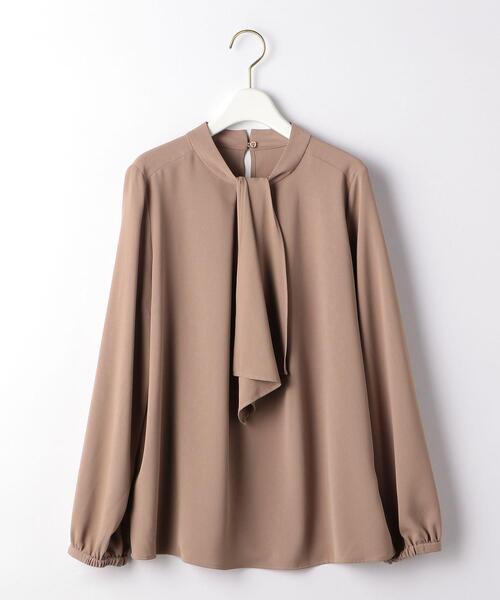 green label relaxing（グリーンレーベルリラクシング）の「ボウタイ バック ギャザー ロングスリーブ ブラウス ドット（シャツ/ブラウス・レディース・オフホワイト/ブラック/その他1/ベージュ・FREE）」の15枚目の写真