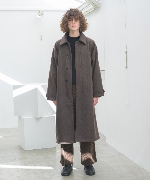 CASPER JOHN（キャスパージョン）の「オーバーステンカラーコート（ステンカラーコート・メンズ・ベージュ/ブラウン・マルチサイズ）」の3枚目の写真