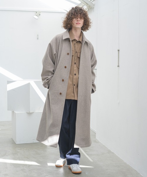 CASPER JOHN（キャスパージョン）の「オーバーステンカラーコート（ステンカラーコート・メンズ・ベージュ/ブラウン・マルチサイズ）」の17枚目の写真