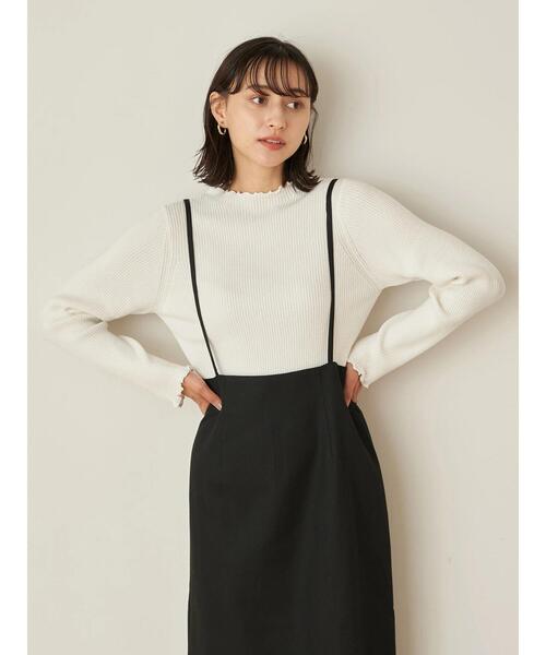 earth music&ecology(アースミュージックアンドエコロジー)の「メローリブニット *(ニット/セーター・レディース・ライトグレー/ブラック/グリーン/アイボリー・S/M)」の11枚目の写真