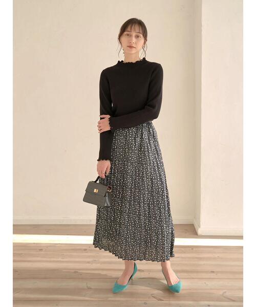 earth music&ecology(アースミュージックアンドエコロジー)の「メローリブニット *(ニット/セーター・レディース・ライトグレー/ブラック/グリーン/アイボリー・S/M)」の18枚目の写真