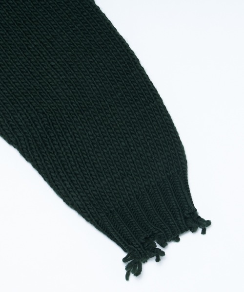 WHO'S WHO gallery（フーズフーギャラリー）の「ロービングダメージプルオーバー（ニット/セーター・レディース・ブラック/ダークグリーン/レッド/オフホワイト/ラベンダー・FREE）」の9枚目の写真