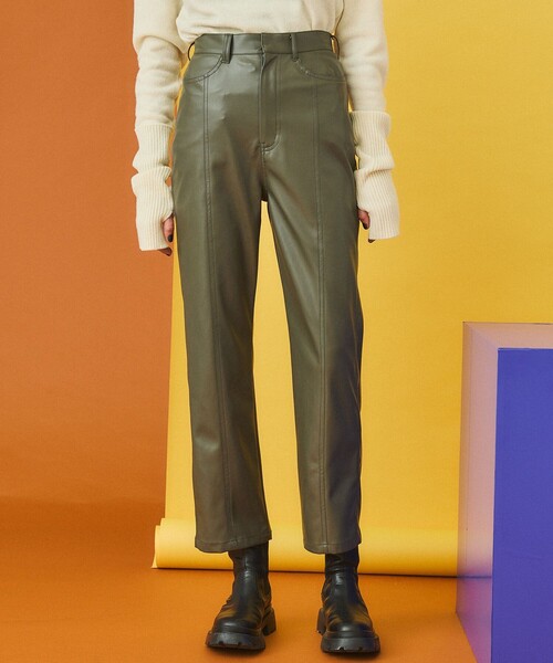 INella（イネラ）の「【INella(イネラ)】シンセティックレザーパンツ（その他パンツ・レディース・ブラック/ダークグリーン・1/2）」の16枚目の写真
