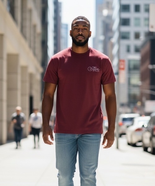 A.en(エイエン )の「A.EN CLASSIC T-SHIRT(Tシャツ/カットソー・メンズ・ホワイト/ブラック/ネイビー/バーガンディー・S/XXL/XL/M/L)」の13枚目の写真