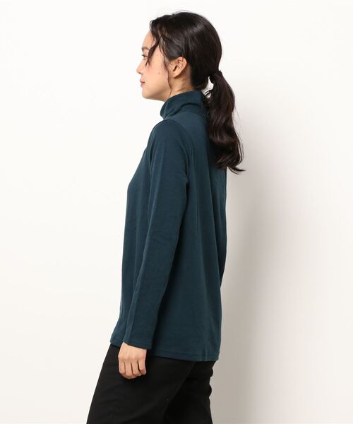 BELLUNA（ベルーナ）の「吸湿発熱機能付ハイネックプルオーバー（Tシャツ/カットソー・レディース・ブラック/ベージュ/オフホワイト/モスグリーン/杢グレー/ワイン・LARGE/X-LARGE/MEDIUM）」の14枚目の写真