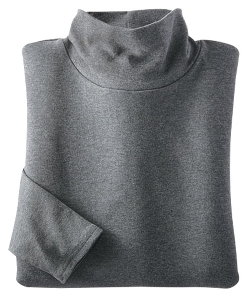 BELLUNA（ベルーナ）の「吸湿発熱機能付ハイネックプルオーバー（Tシャツ/カットソー・レディース・ブラック/ベージュ/オフホワイト/モスグリーン/杢グレー/ワイン・LARGE/X-LARGE/MEDIUM）」の4枚目の写真