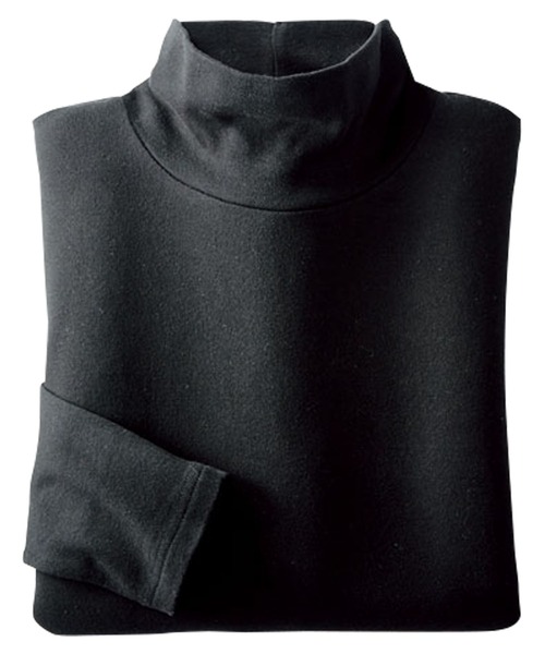 BELLUNA（ベルーナ）の「吸湿発熱機能付ハイネックプルオーバー（Tシャツ/カットソー・レディース・ブラック/ベージュ/オフホワイト/モスグリーン/杢グレー/ワイン・LARGE/X-LARGE/MEDIUM）」の3枚目の写真