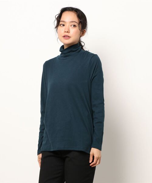 BELLUNA（ベルーナ）の「吸湿発熱機能付ハイネックプルオーバー（Tシャツ/カットソー・レディース・ブラック/ベージュ/オフホワイト/モスグリーン/杢グレー/ワイン・LARGE/X-LARGE/MEDIUM）」の20枚目の写真