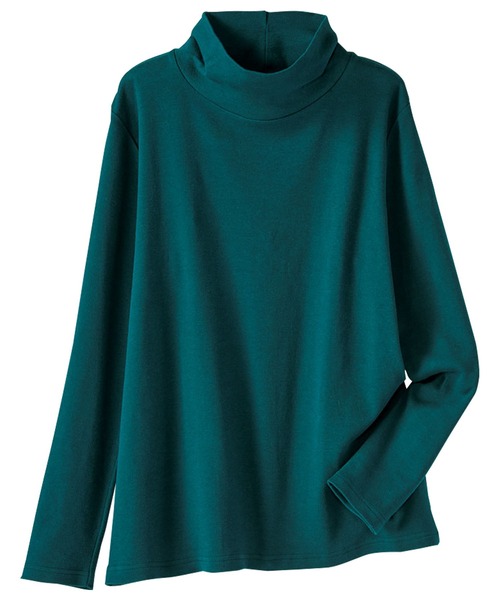 BELLUNA（ベルーナ）の「吸湿発熱機能付ハイネックプルオーバー（Tシャツ/カットソー・レディース・ブラック/ベージュ/オフホワイト/モスグリーン/杢グレー/ワイン・LARGE/X-LARGE/MEDIUM）」の8枚目の写真