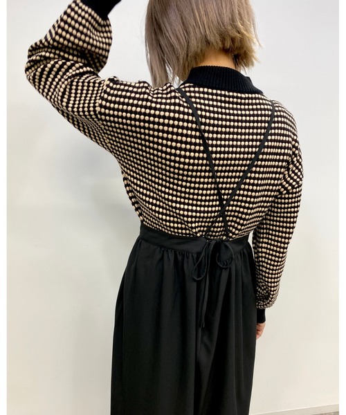 MLI'A(エムリア)の「ハニカム柄長袖トップス(ニット/セーター・レディース・ブラック/ブルー・M)」の13枚目の写真
