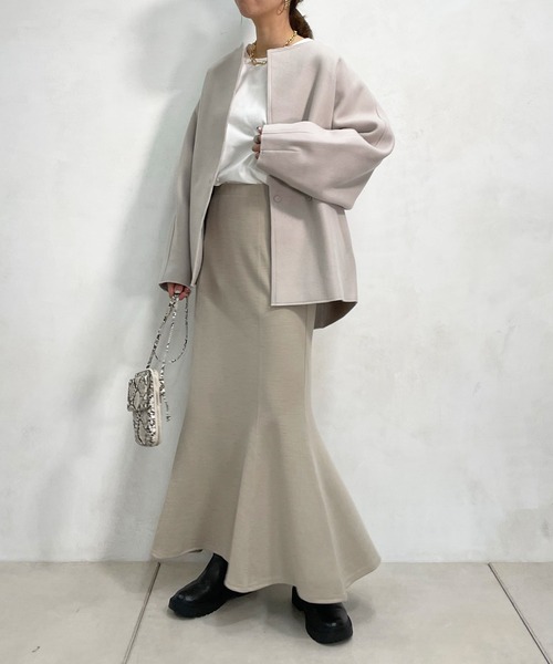 DouDou(ドゥドゥ)の「NEW袖リブTEE(Tシャツ/カットソー・レディース・オフホワイト/ブラック/グレイッシュベージュ・FREE)」の18枚目の写真