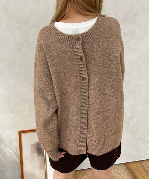 apres jour clair（アプレジュールクレア）の「【apres jour clair】メランジ2WAYニット（ニット/セーター・レディース・ブラウン系その他/ベージュ・X-LARGE/フリー）」の19枚目の写真