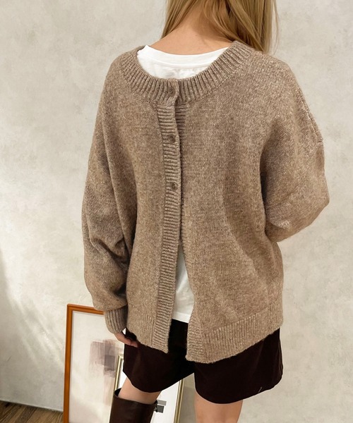 apres jour clair（アプレジュールクレア）の「【apres jour clair】メランジ2WAYニット（ニット/セーター・レディース・ブラウン系その他/ベージュ・X-LARGE/フリー）」の20枚目の写真