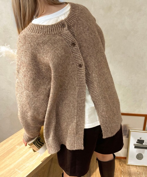 apres jour clair（アプレジュールクレア）の「【apres jour clair】メランジ2WAYニット（ニット/セーター・レディース・ブラウン系その他/ベージュ・X-LARGE/フリー）」の21枚目の写真