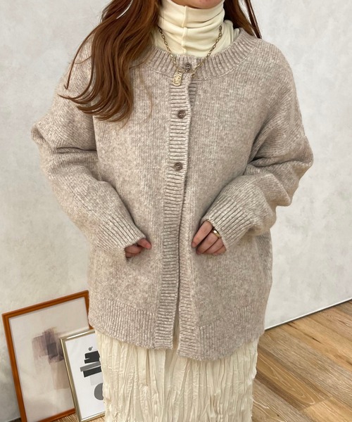 apres jour clair（アプレジュールクレア）の「【apres jour clair】メランジ2WAYニット（ニット/セーター・レディース・ブラウン系その他/ベージュ・X-LARGE/フリー）」の12枚目の写真