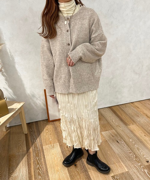 apres jour clair（アプレジュールクレア）の「【apres jour clair】メランジ2WAYニット（ニット/セーター・レディース・ブラウン系その他/ベージュ・X-LARGE/フリー）」の13枚目の写真