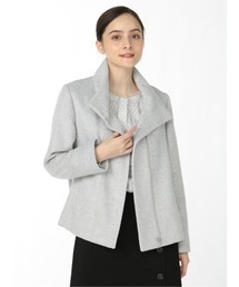 m.f.editorial | エムエフエディトリアルレディース/m.f.editorial：Women ウール混カルゼ スタンドカラーショートコート(その他アウター)