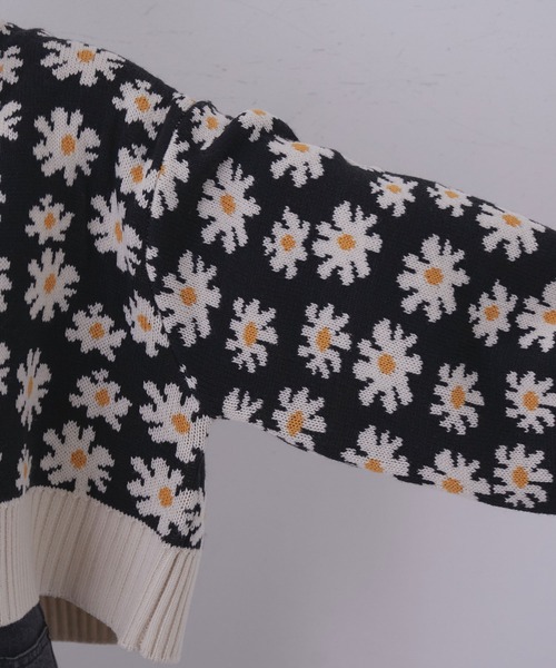 vis-`a-vis（ビサビ）の「【WEB限定】フラワージャガードニットプルオーバー（ニット/セーター・レディース・ターコイズブルー/ラベンダー/ブラック・FREE）」の17枚目の写真