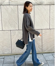 Sideslit oｖer knit