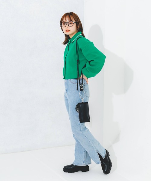 nemne store(ネンネストア)の「スリット入りフレアデニムパンツ(デニムパンツ・レディース・ライトブルー/ブラック/ブルー・SMALL/MEDIUM/LARGE)」の16枚目の写真