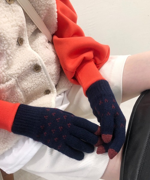 me+em select（ミームセレクト）の「ニットグローブ（手袋・レディース・ブラック/ネイビー/グレー・FREE）」の20枚目の写真