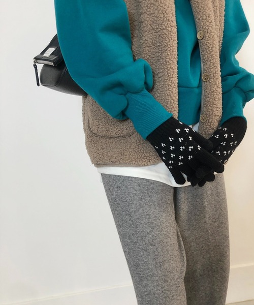 me+em select（ミームセレクト）の「ニットグローブ（手袋・レディース・ブラック/ネイビー/グレー・FREE）」の18枚目の写真