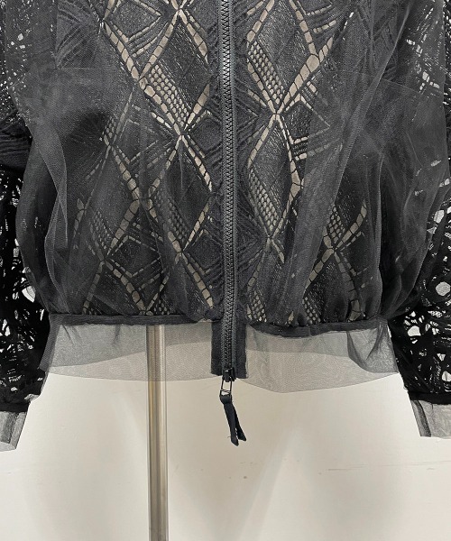 AULA AILA(アウラアイラ)の「レースコンビネーションブルゾン(LACE COMBINATION BLOUSON)(ブルゾン・レディース・ブラック/グレー/オフホワイト・M)」の16枚目の写真